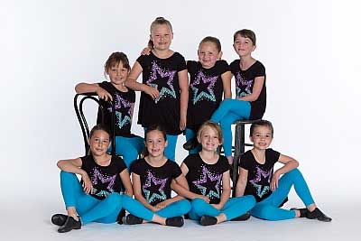 Group of young female dancers