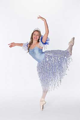 Teenage ballerina posing